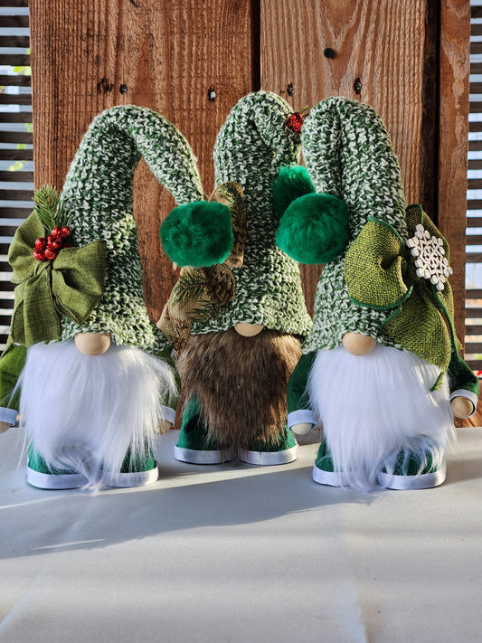 Green and White Holiday Gnomes