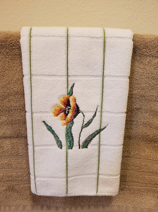 flower hand towel