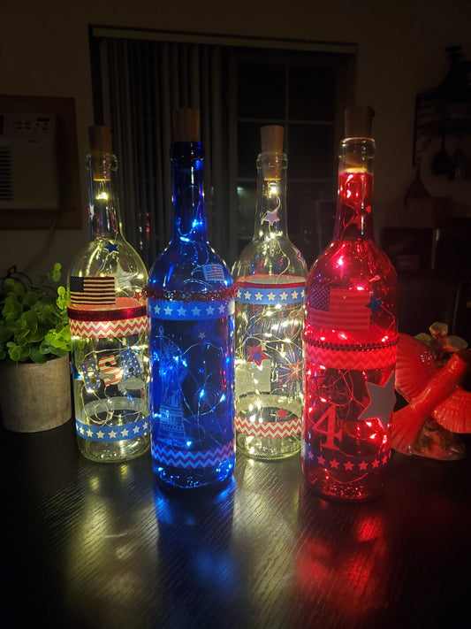 July 4th bottle lights